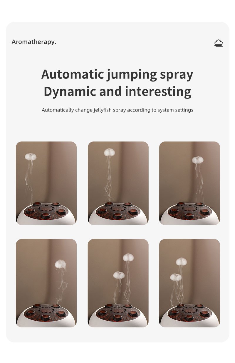1pc Jellyfish Diffuser, (8.45oz), with Remote Control, 7-Color LED Lights, Easy to Clean & Top Fill, Soundwave technology Technology Operation, Cool Mist Humidifier for Travel, Office, Bedroom and Kids' Room, Travel Humidifie