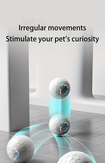 [Interactive Smart Dog Ball] Interactive Smart Dog Ball - 1-Pack 56mm/2.22in Auto Jump & Play Fetch Toy | Type-C Rechargeable, Long-Lasting Battery, Pixelated Design for Puppy Training & Playtime, USB Rechargeable, Userfriend