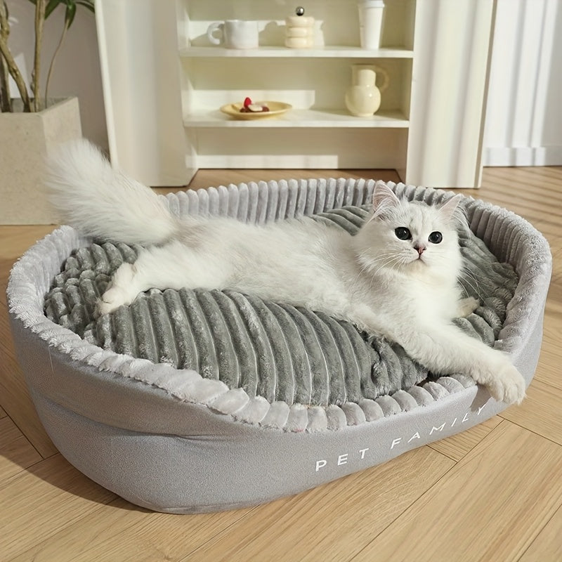 Ultra-Soft Luxurious Dog Bed Kennel - Pet Beds - Plush, Bite-Resistant, Dirt-Proof, Comfort, Four Seasons Use, Machine Washable, Perfect Living Room Pet Haven with Easy Care