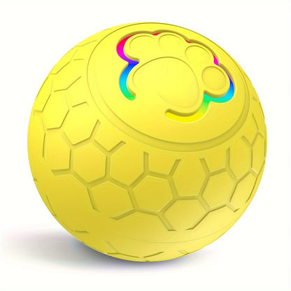 [Interactive Smart Dog Ball] Interactive Smart Dog Ball - 1-Pack 56mm/2.22in Auto Jump & Play Fetch Toy | Type-C Rechargeable, Long-Lasting Battery, Pixelated Design for Puppy Training & Playtime, USB Rechargeable, Userfriend
