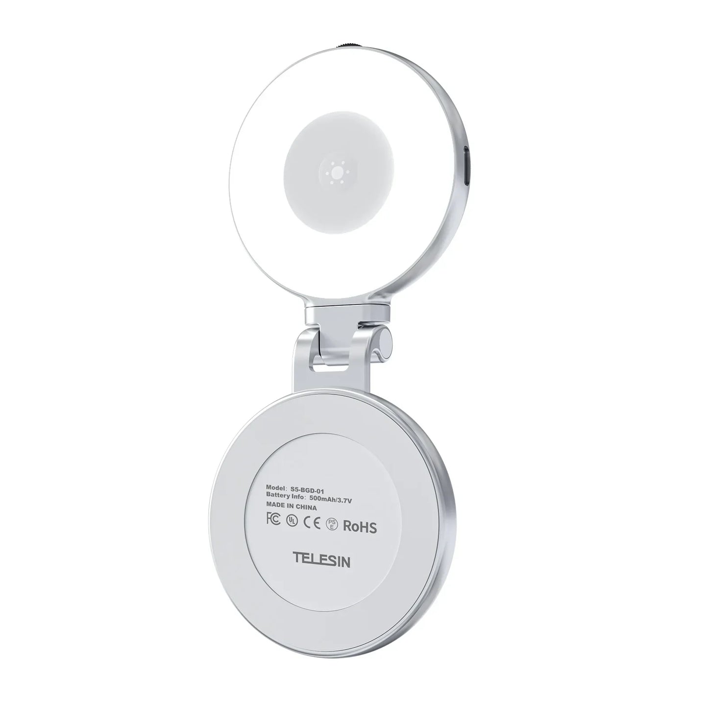 Magnetic Fill Light Mini Selfie Ring Fill Light 3 Modes with Mirror Light Universal for Smartphone Iphone Android