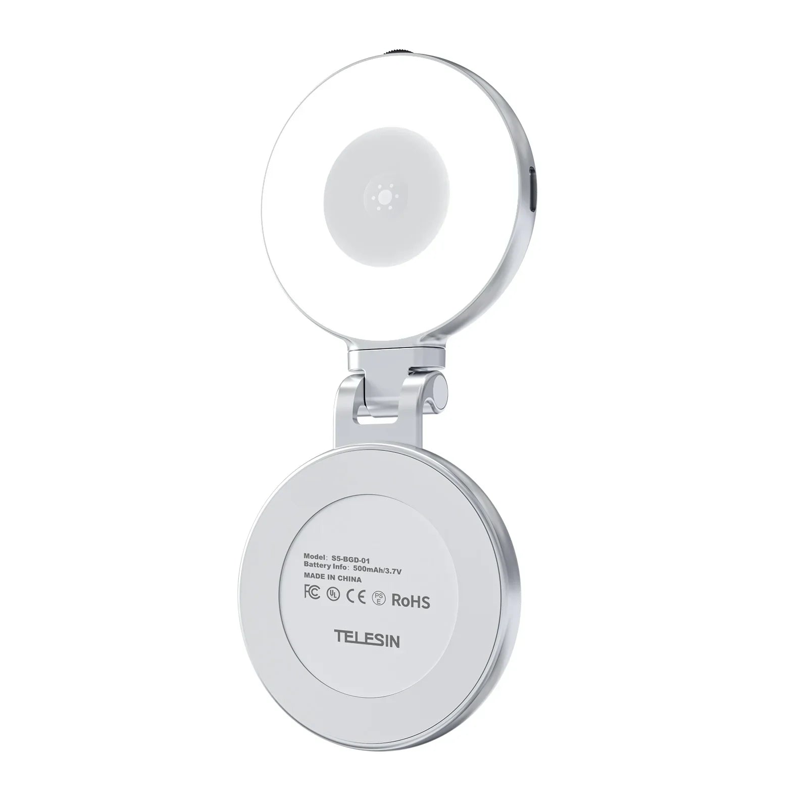 Magnetic Fill Light Mini Selfie Ring Fill Light 3 Modes with Mirror Light Universal for Smartphone Iphone Android