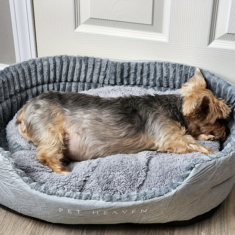Ultra-Soft Luxurious Dog Bed Kennel - Pet Beds - Plush, Bite-Resistant, Dirt-Proof, Comfort, Four Seasons Use, Machine Washable, Perfect Living Room Pet Haven with Easy Care