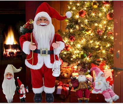 [30cm Santa Claus Ornament] 30Cm Standing Santa Claus Christmas Ornament | Christmas Scene Decoration for Halloween, Fall Home Decor, Collectible Figurine